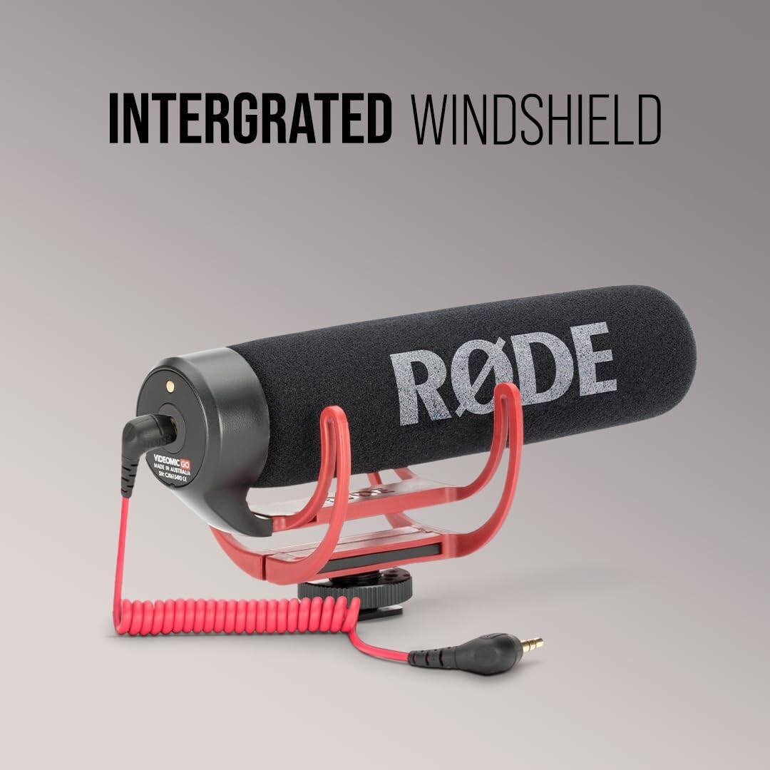 RODE VIDEOMIC GO VIDEO HOT SHOE MOUNT CAMERA AUDIO AUXILIARY SHOTGUN