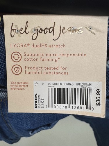 LC Lauren Conrad Womens Super High Rise Patch Pocket Soft Denim Jeans Short 16 - Picture 7 of 13