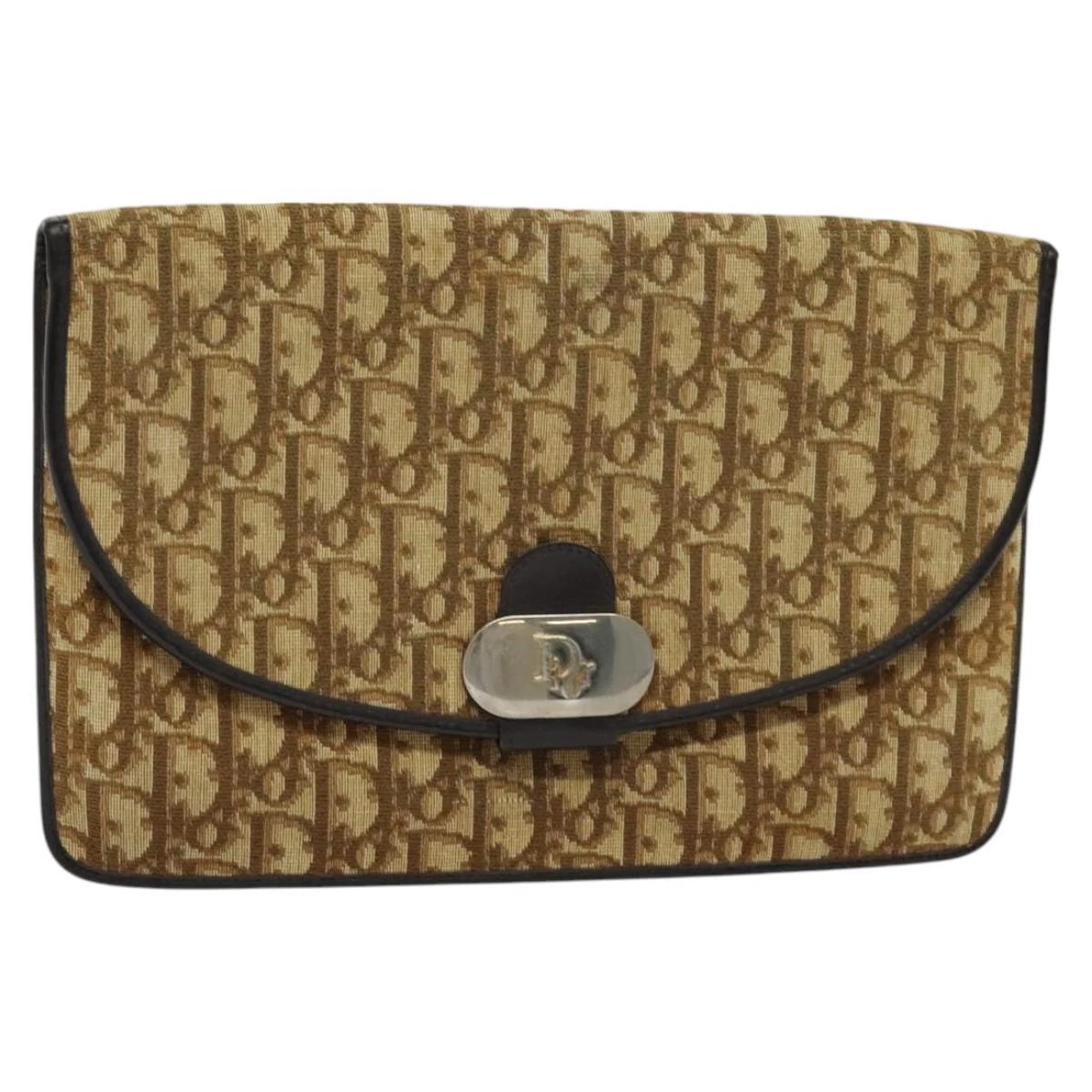 Sac bandoulière Christian Dior trotteur toile marron authentique ac3674