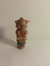 6 Vintage Teddy Bear Candy Topper Christmas Ornament Mars Milky Way Advertising