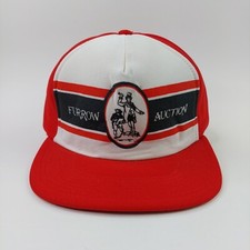 Vintage Furrow Auction House Foam Trucker Hat Snapback Cap Adjustable USA Made