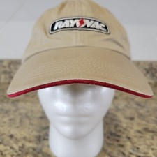 Rayovac Khaki Adjustable Cap Hat Embroidered Tan Red Battery Batteries Logo