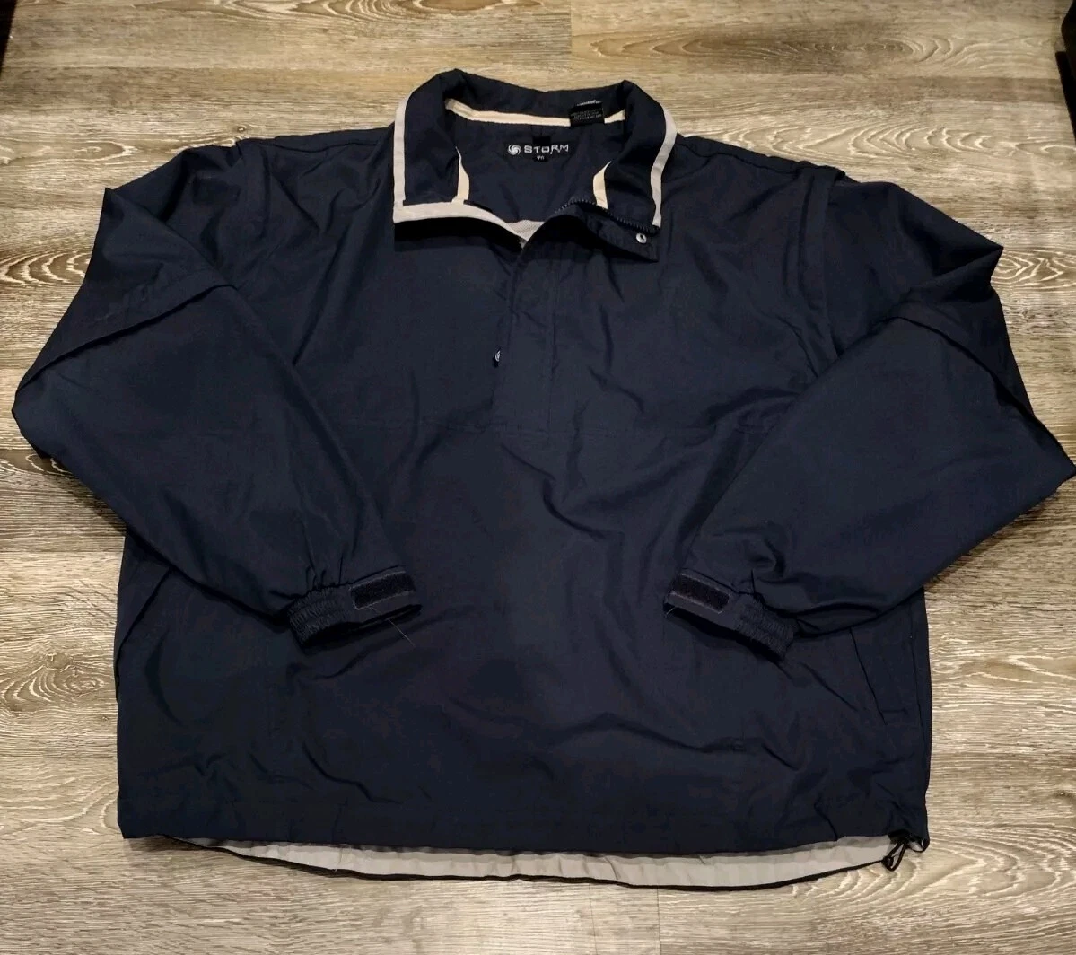 Storm Pack Convertible Jacket Men's XL Blue Full Zip Lined Removable Sleeves