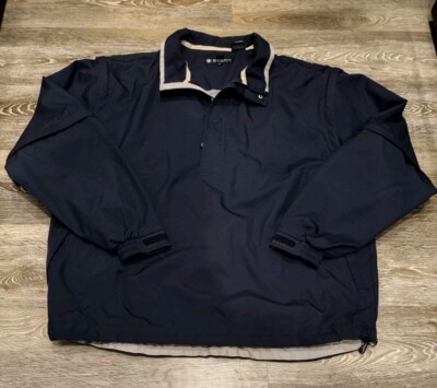 Storm Pack Convertible Jacket Men's XL Blue Full Zip Lined Removable Sleeves