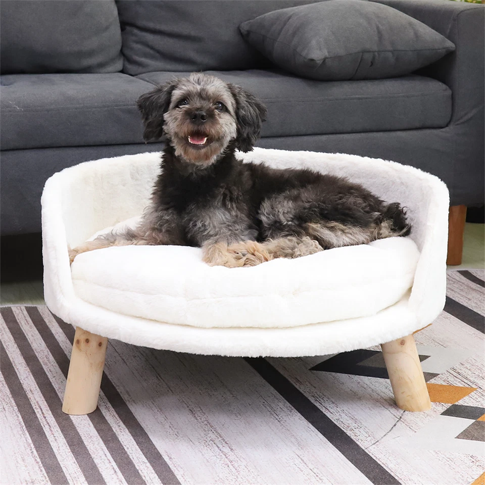 Ultra Comfy Elevated Dog Cat Sofa Bed Couch Pet Chair Removeable Padded Cushion - Image 3 of 4