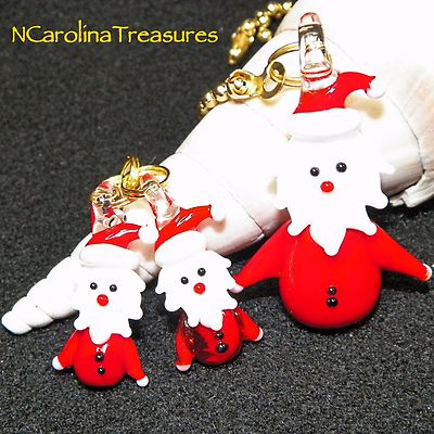 Santa Claus Saint Nick Christmas Decor Murano Glass Ceiling Fan Switch Pulls Set Ebay