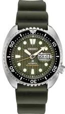 Seiko Prospex Diver Watch Automatic 45mm Green Dial Silicone Band Watch SRPE05