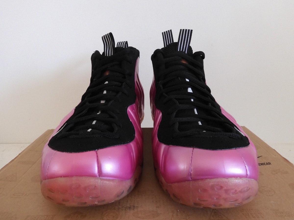 NIKE AIR FOAMPOSITE ONE PEARLIZED PINK-MET SILVER-WHITE SZ 14 RARE