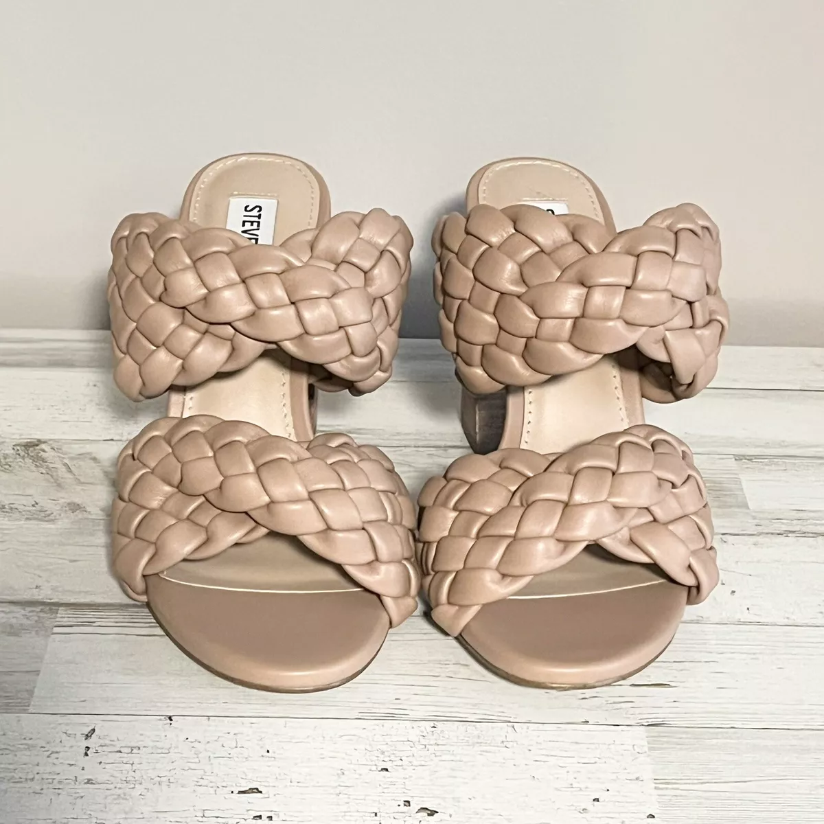 STEVE MADDEN Twisted Tan High Heel Sandals Women s Size 6 Brand