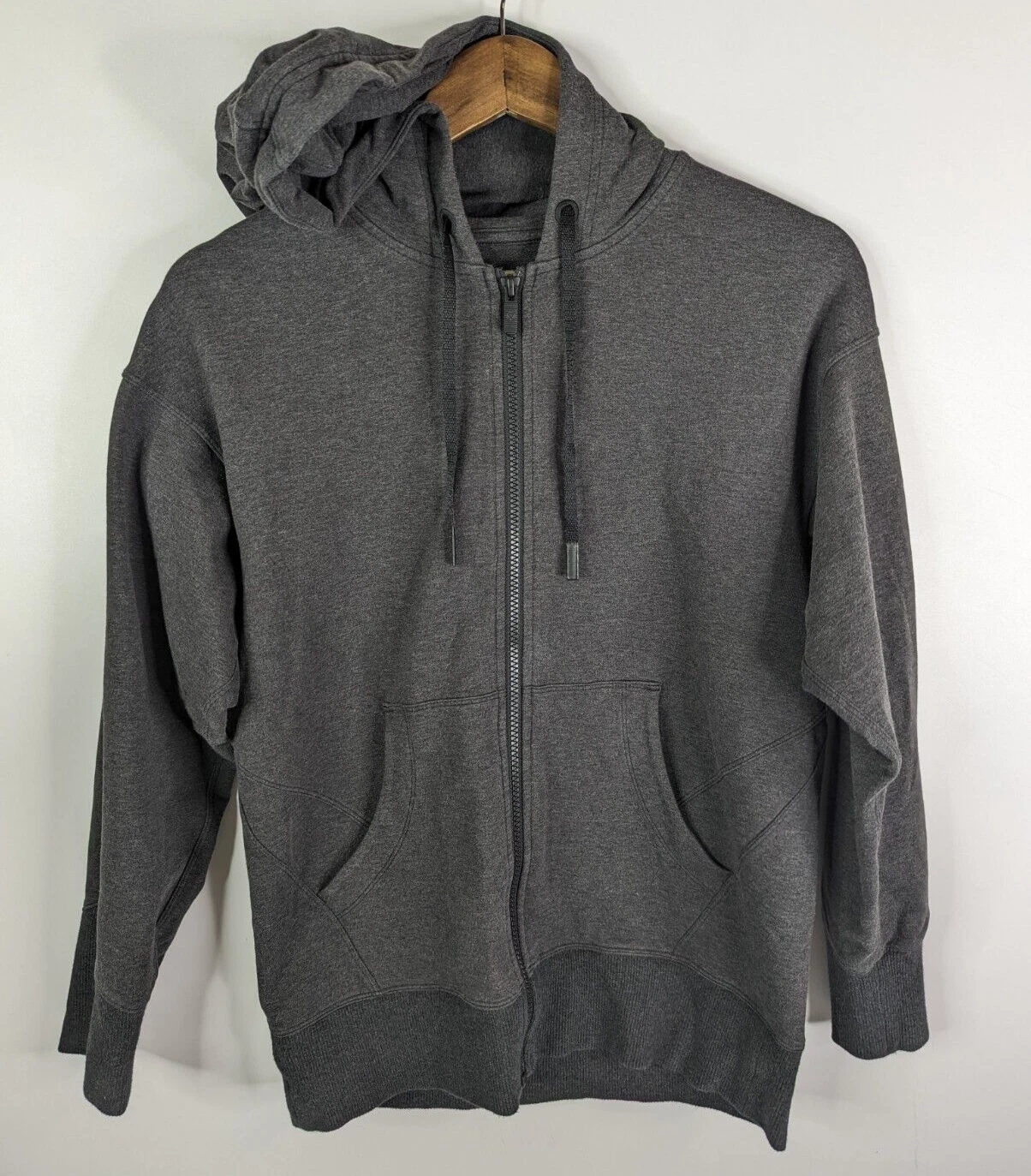 Lululemon Ready to Roll Hoodie Full Zip Jacket Heathered Black Women’s 2 W3BYNS