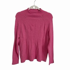 J. Crew Sweater Women Small Pink Supersoft Yarn Wool Alpaca Blend Rollneck BD613
