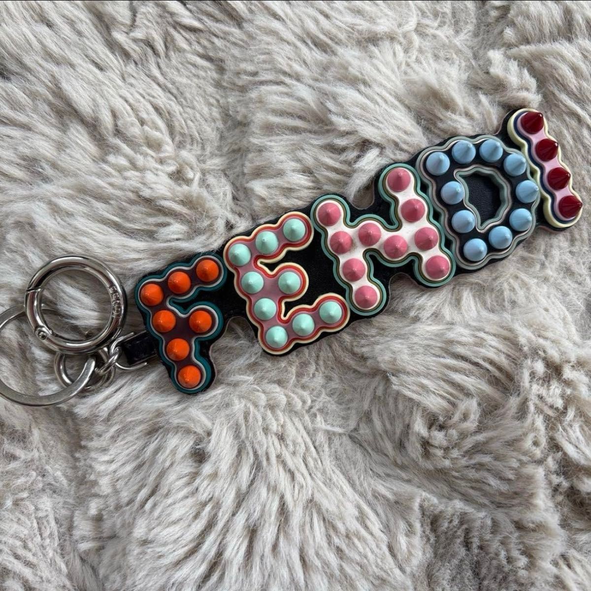 RARE FENDI Logo Charm in Vibrant Colors