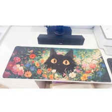 31"x11.5" Floral Art Wildflowers Large Gaming Mouse Pad Anti-Slip Desk Decor