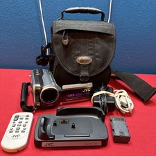 JVC Everio HD Hybrid Camcorder 30GB GZ-MG155U Bundle  Dock  Night Mode TESTED