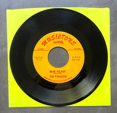 7'' The Paragons - Wedding Bells / Blue Velvet - US Musictone Doo Wop