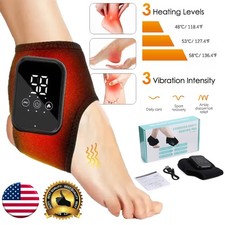 Electric Foot Ankle Massager Heating Vibration  Hot Compress Pain Relief Gift