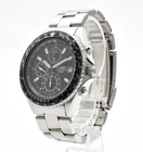 [MINT] Seiko Flightmaster Pilot 7T92-0CF0 Chronograph Black Qz Men Vintage Watch