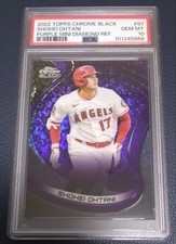 2022 Topps Chrome Black Purple Mini Diamond Shohei Ohtani PSA10 /150 Angels