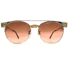 Vintage Serengeti Sunglasses DRIVERS 5294G Silver Gold with Red Gradient Lenses