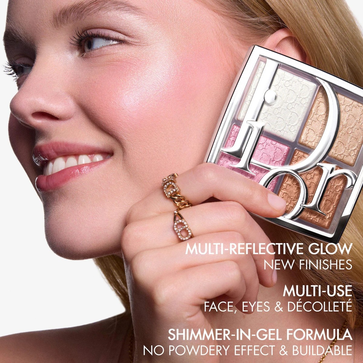 DIOR Backstage Glow Maximizer Face Palette - 003 Pearly Peach Glow