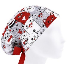 Scrub Cap, Scrub Hats, Surgery Caps, Cat Surgical Hat, Cotton Surgeon Cap