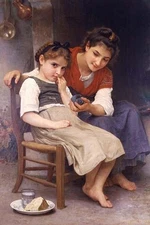 Sulking William Bouguereau Poster Print