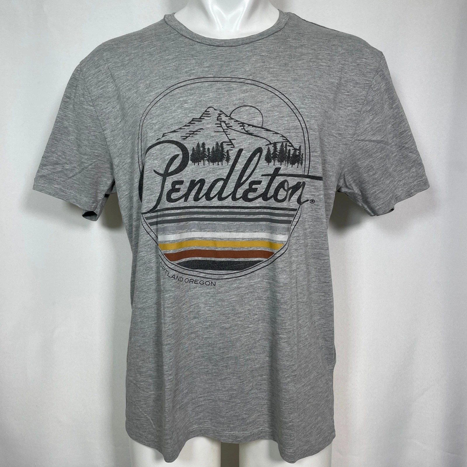 Pendleton Woolen Mills Campsite Heather Grey T-Shirt Men's MEDIUM
