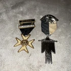 LOT IF 2 Vintage Masonic Knights Templar Order of Malta Medal