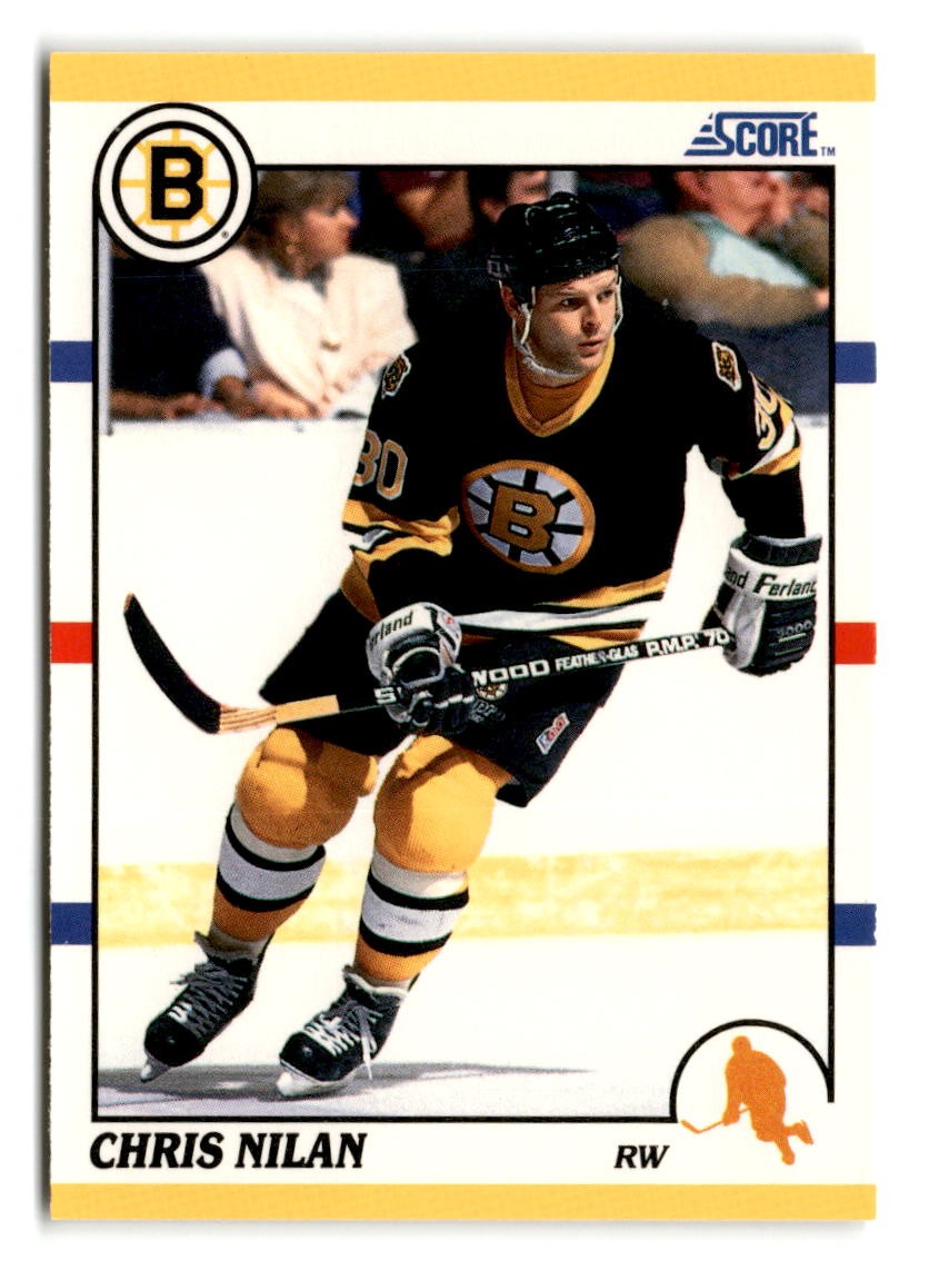 1990-91 Chris Nilan Score Rookie and Traded - Boston Bruins
