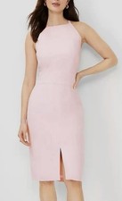 NEW Ann Taylor Women’s Pink Linen Blend Halter Sheath Dress Size 10P