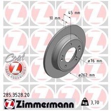 2x Zimmermann Scheibenbremse hinten 58411A6300 | 914601