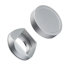 For Fujifilm Fuji XF 23mmF2.8 R WR Metal Lens Hood with 39mm Adapter Ring Silver