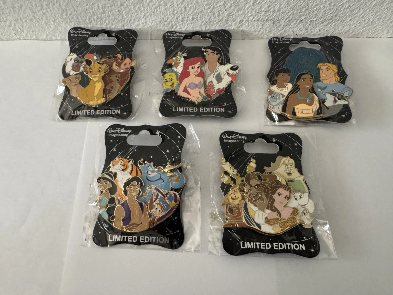 Disney Wdi Character Cluster Pins - Set of 5 Pins