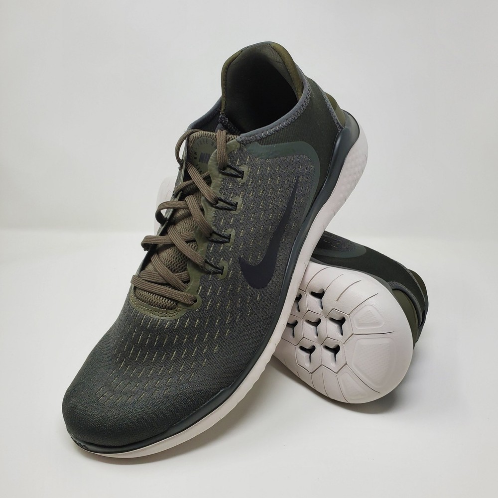 Nike Men's Size 13 Free Run 2018 Cargo Khaki Running Shoes 942836-300