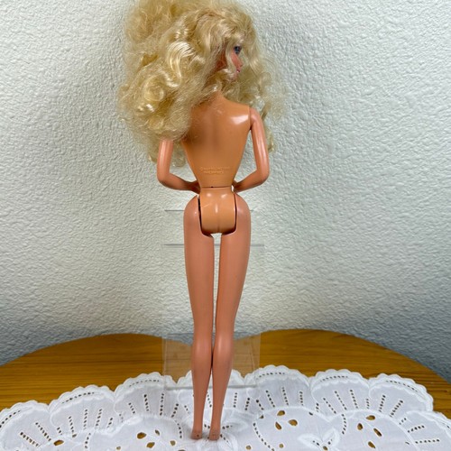 Vintage Mattel Barbie & the Rockers Nude Doll 1985 Blonde Hair Purple Eyeshadow - Imagen 3 de 8