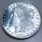 1881 Morgan Silver Dollar Beautiful Uncirculated Coin Rare Date