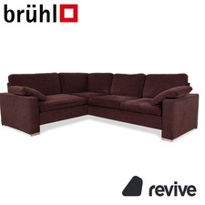 Brühl Alba Stoff Ecksofa Dunkelrot Burgund Sofa Couch