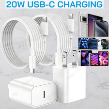 PD 20W Fast Charger USB-C Wall Adapter Cable For iPhone Air 15 16 17 Pro Samsung