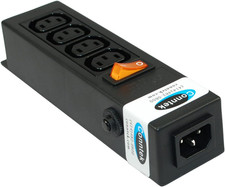 55705 Power Strip 250 Volt 7-1/2-Inch Housing IEC C14 Inlet to 4 IEC 60320 C13 R