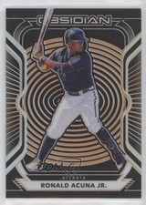 2021 Panini Chronicles Obsidian Electric Etch Orange 5/28 Ronald Acuna Jr o7m