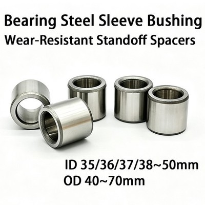 Bearing Steel Sleeve Bushing ID 35/36/37/38~50mm Wear-Resistant Standoff Spacers