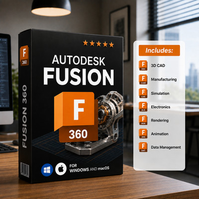 Autodesk Fusion 360 License | 1 year | Win- mac | Global