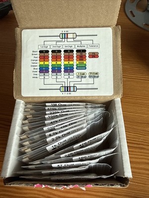 2 Open Boxes Of Resistors (2 400 Piece Resistor Kits) 10 Ohm - 1M Ohm E-Projects