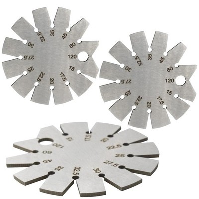 3 PCS Brushed Silver 15120 Degree Bevel Gauge, Stainless Steel Axe Angle Gaug...
