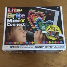 Lite-Brite Mini X Connect Toy for Boys or Girls Ages 4 NEW Boxed 179 Pieces