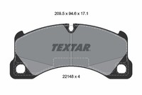 Bremsbelagsatz FÜR Porsche Cayenne (9YA) - Textar 2214801