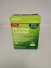 Amazon Basic Care Mini Nicotine Polacrilex Lozenge, 4 Mg (nicotine), Mint