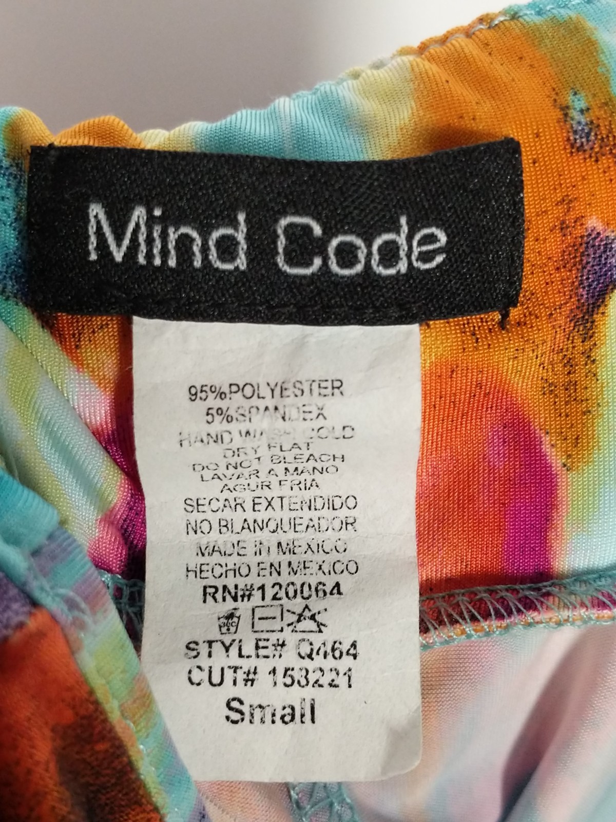 Mind Code Size S Multicolor Tie Dye Stretch Light… - image 4