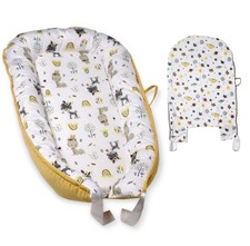 Mabanu 100% ORGANIC Baby Lounger Breathable Soft Cotton Portable Infant 2 COVERS