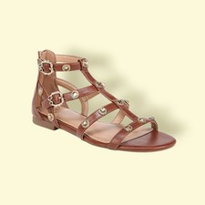 Sam & Libby Women's Rhonda Gladiator Sandal Whiskey  Size 6M Adjustable Strap